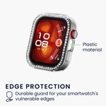 Laptop, Telefoane si Tablete - Wearables si gadgeturi - Wearables - Accesorii wearables - Set 2 rame pentru smartwatch Kwmobile pentru Huawei Watch Fit 4 Pro, antizgarieturi, plastic, transparent, negru - Infinity.ro