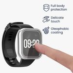 Laptop, Telefoane si Tablete - Wearables si gadgeturi - Wearables - Accesorii wearables - Set 2 huse smartwatch Kwmobile pentru Xiaomi Redmi Watch 4, antizgarieturi, flexibil, silicon, negru, argintiu - Infinity.ro