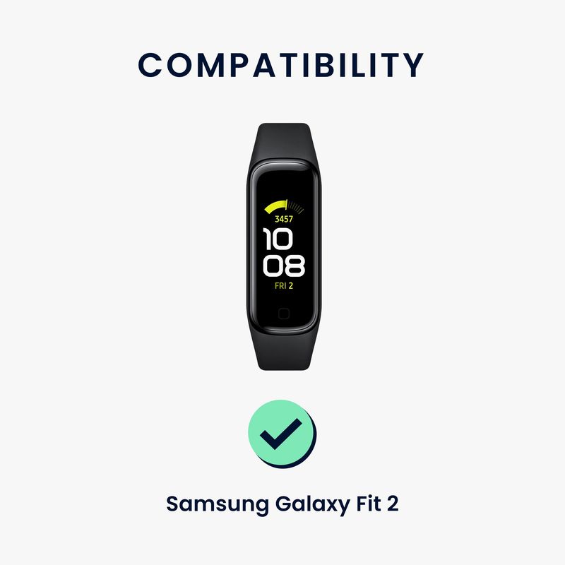 Laptop, Telefoane si Tablete - Wearables si gadgeturi - Wearables - Accesorii wearables - Curea pentru smartwatch Kwmobile pentru Samsung Galaxy Fit 2, curea reglabila, silicon, negru - Infinity.ro