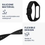 Laptop, Telefoane si Tablete - Wearables si gadgeturi - Wearables - Accesorii wearables - Curea pentru smartwatch Kwmobile pentru Samsung Galaxy Fit 2, curea reglabila, silicon, negru - Infinity.ro