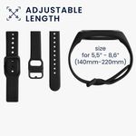 Laptop, Telefoane si Tablete - Wearables si gadgeturi - Wearables - Accesorii wearables - Curea pentru smartwatch Kwmobile pentru Samsung Galaxy Fit 2, curea reglabila, silicon, negru - Infinity.ro
