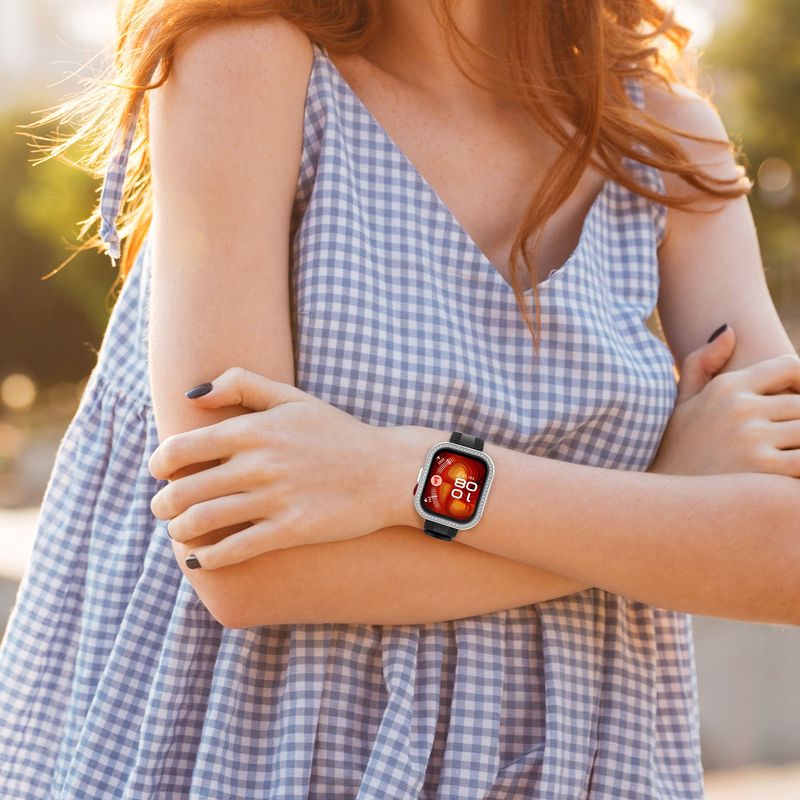 Laptop, Telefoane si Tablete - Wearables si gadgeturi - Wearables - Accesorii wearables - Set 2 rame pentru smartwatch Kwmobile pentru Huawei Watch Fit 4 Pro, antizgarieturi, plastic, argintiu, auriu - Infinity.ro