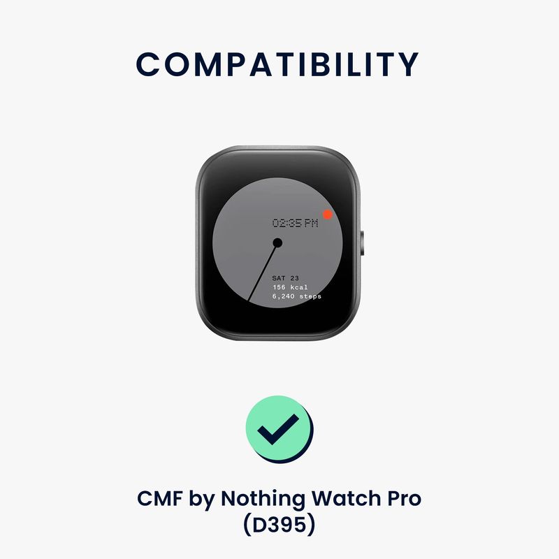 Laptop, Telefoane si Tablete - Wearables si gadgeturi - Wearables - Accesorii wearables - Set 2 curele smartwatch Kwmobile pentru Nothing CMF by Nothing Watch Pro (D395), reglabila, silicon, gri, portocaliu - Infinity.ro