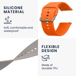 Laptop, Telefoane si Tablete - Wearables si gadgeturi - Wearables - Accesorii wearables - Set 2 curele smartwatch Kwmobile pentru Nothing CMF by Nothing Watch Pro (D395), reglabila, silicon, gri, portocaliu - Infinity.ro