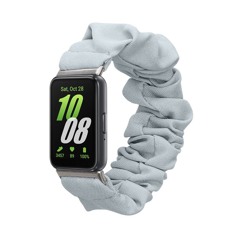 Laptop, Telefoane si Tablete - Wearables si gadgeturi - Wearables - Accesorii wearables - Curea pentru smartwatch Kwmobile pentru Samsung Galaxy Fit 3, material flexibil, bumbac, albastru - Infinity.ro