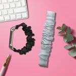 Laptop, Telefoane si Tablete - Wearables si gadgeturi - Wearables - Accesorii wearables - Curea pentru smartwatch Kwmobile pentru Samsung Galaxy Fit 3, material flexibil, bumbac, albastru - Infinity.ro