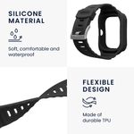 Laptop, Telefoane si Tablete - Wearables si gadgeturi - Wearables - Accesorii wearables - Curea pentru smartwatch Kwmobile pentru Xiaomi Redmi Watch 4, curea reglabila, silicon, negru - Infinity.ro