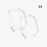 Laptop, Telefoane si Tablete - Wearables si gadgeturi - Wearables - Accesorii wearables - Set 2 huse smartwatch Kwmobile pentru Garmin Venu Sq 2 Music, Sq 2, antizgarieturi, flexibil, silicon, transparent - Infinity.ro