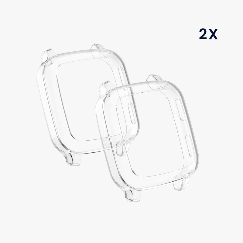 Laptop, Telefoane si Tablete - Wearables si gadgeturi - Wearables - Accesorii wearables - Set 2 huse smartwatch Kwmobile pentru Garmin Venu Sq 2 Music, Sq 2, antizgarieturi, flexibil, silicon, transparent - Infinity.ro