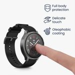 Laptop, Telefoane si Tablete - Wearables si gadgeturi - Wearables - Accesorii wearables - Set 2 huse smartwatch Kwmobile pentru OnePlus, OPPO Watch 2, OPPO Watch X, sticla temperata, plastic, transparent, negru - Infinity.ro