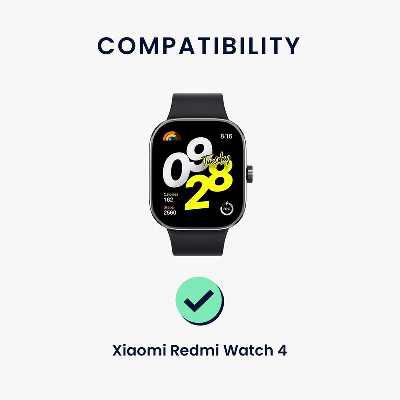 Laptop, Telefoane si Tablete - Wearables si gadgeturi - Wearables - Accesorii wearables - Curea pentru smartwatch Kwmobile pentru Xiaomi Redmi Watch 4, curea reglabila, silicon, gri - Infinity.ro