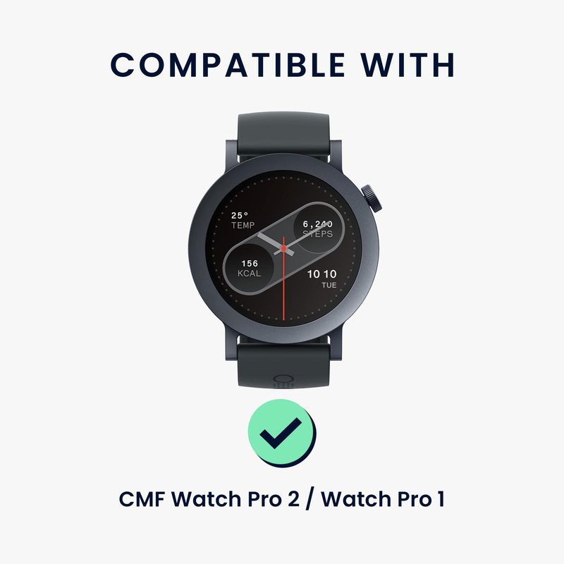 Laptop, Telefoane si Tablete - Wearables si gadgeturi - Wearables - Accesorii wearables - Curea pentru smartwatch Kwmobile pentru Nothing CMF Watch Pro 2, CMF Watch Pro, inchidere magnetica, silicon, verde - Infinity.ro