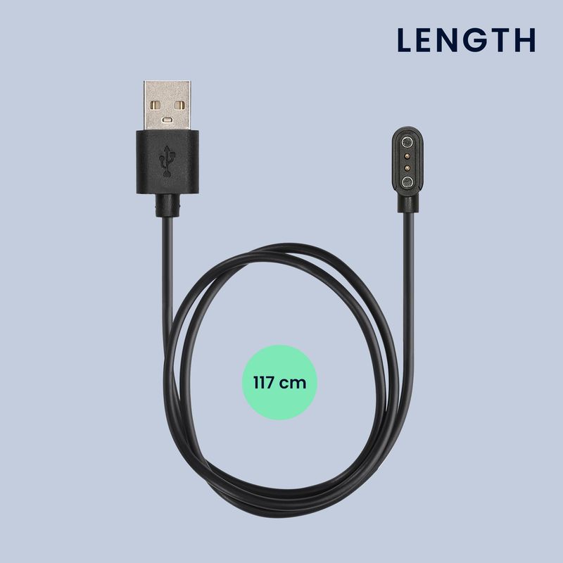 Laptop, Telefoane si Tablete - Wearables si gadgeturi - Wearables - Accesorii wearables - Cablu alimentare Kwmobile pentru Nothing CMF Watch Pro (D395), incarcare, plastic, negru - Infinity.ro