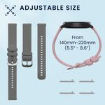 Laptop, Telefoane si Tablete - Wearables si gadgeturi - Wearables - Accesorii wearables - Set 2 curele pentru smartwatch Kwmobile pentru Garmin Venu 4 41 mm, curea reglabila, silicon, gri, mov - Infinity.ro