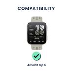 Laptop, Telefoane si Tablete - Wearables si gadgeturi - Wearables - Accesorii wearables - Set 2 curele pentru smartwatch Kwmobile pentru Amazfit Bip 6, curea reglabila, silicon, verde, gri - Infinity.ro