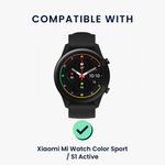 Laptop, Telefoane si Tablete - Wearables si gadgeturi - Wearables - Accesorii wearables - Curea pentru smartwatch Kwmobile pentru Xiaomi Mi Watch Color Sport, S1 Active, curea reglabila, silicon, albastru - Infinity.ro