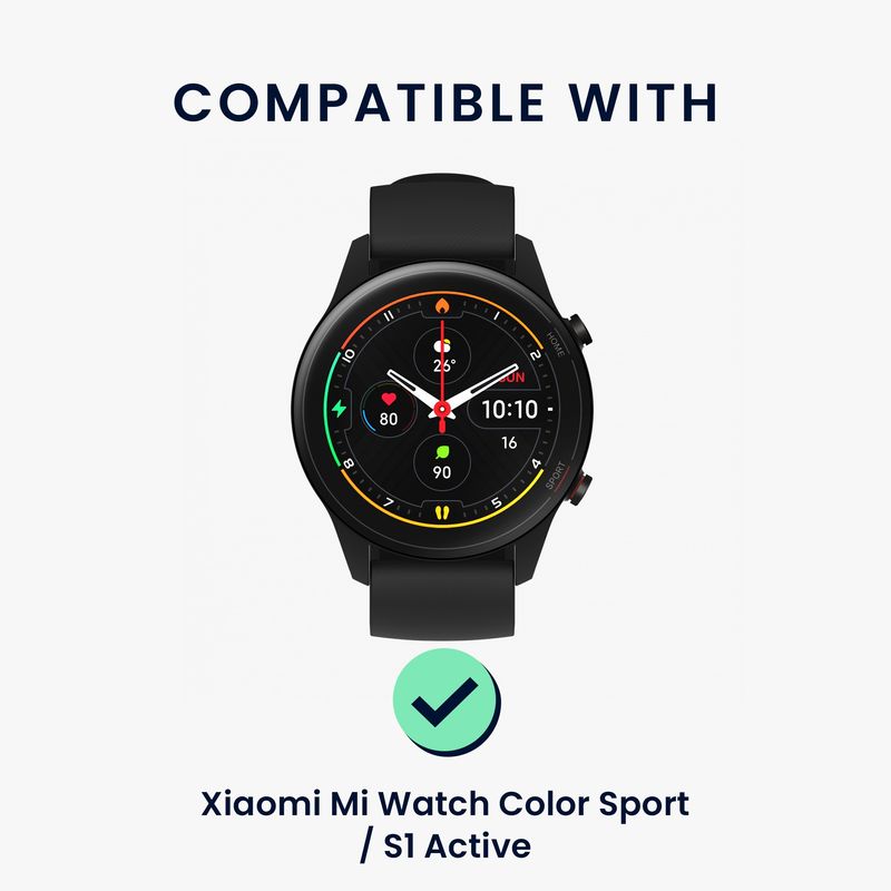 Laptop, Telefoane si Tablete - Wearables si gadgeturi - Wearables - Accesorii wearables - Curea pentru smartwatch Kwmobile pentru Xiaomi Mi Watch Color Sport, S1 Active, curea reglabila, silicon, albastru - Infinity.ro