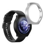 Laptop, Telefoane si Tablete - Wearables si gadgeturi - Wearables - Accesorii wearables - Set 2 huse pentru smartwatch Kwmobile pentru Huawei Watch 5 46 mm, protectie la zgarieturi, plastic, negru, argintiu - Infinity.ro