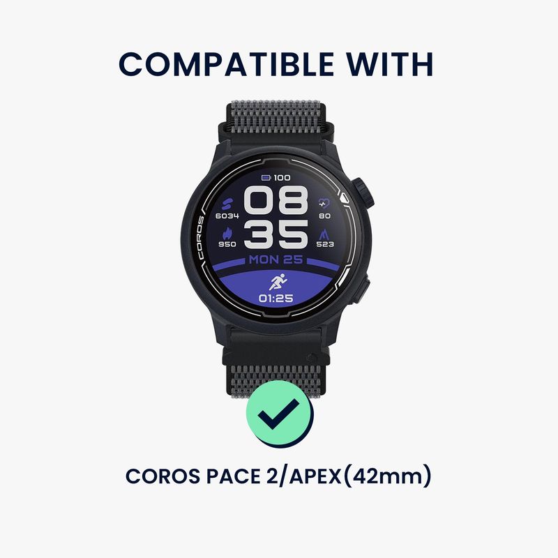 Laptop, Telefoane si Tablete - Wearables si gadgeturi - Wearables - Accesorii wearables - Curea pentru smartwatch Kwmobile pentru Coros PACE 2, APEX (42 mm), curea reglabila, silicon, albastru - Infinity.ro