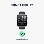 Laptop, Telefoane si Tablete - Wearables si gadgeturi - Wearables - Accesorii wearables - Curea pentru smartwatch Kwmobile pentru Amazfit Bip 6, material flexibil, bumbac, roz - Infinity.ro