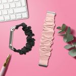 Laptop, Telefoane si Tablete - Wearables si gadgeturi - Wearables - Accesorii wearables - Curea pentru smartwatch Kwmobile pentru Amazfit Bip 6, material flexibil, bumbac, roz - Infinity.ro