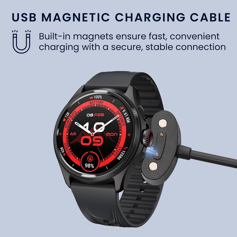 Laptop, Telefoane si Tablete - Wearables si gadgeturi - Wearables - Accesorii wearables - Cablu alimentare Kwmobile pentru TicWatch Pro 5 Enduro, Pro 3, E3, Atlas, incarcare, plastic, negru - Infinity.ro