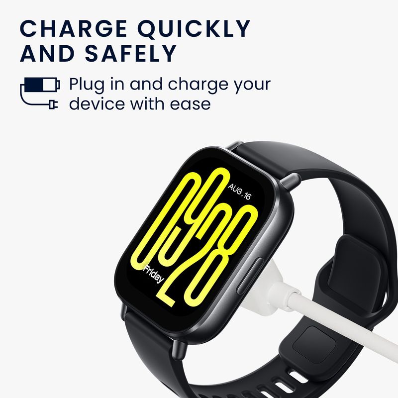 Laptop, Telefoane si Tablete - Wearables si gadgeturi - Wearables - Accesorii wearables - Cablu alimentare Kwmobile pentru Xiaomi Redmi Watch 5 Active, Redmi Watch 5 Lite, incarcare, plastic, alb - Infinity.ro