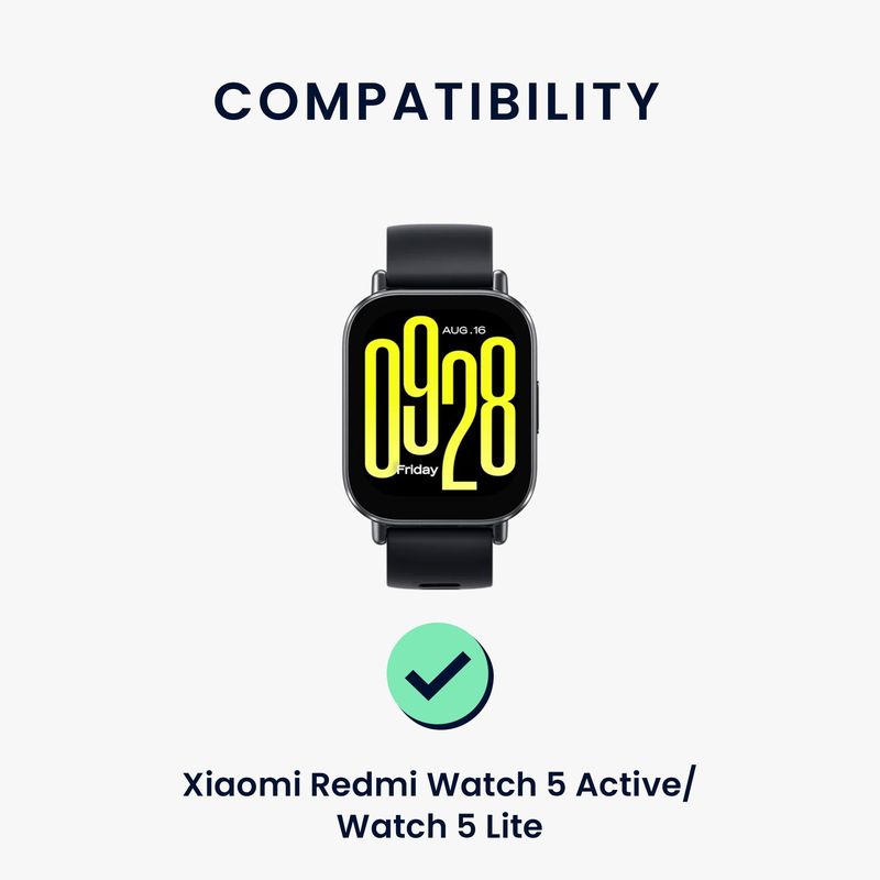 Laptop, Telefoane si Tablete - Wearables si gadgeturi - Wearables - Accesorii wearables - Curea pentru smartwatch Kwmobile pentru Xiaomi Redmi Watch 5 Active, Redmi Watch 5 Lite, material flexibil, bumbac, roz - Infinity.ro