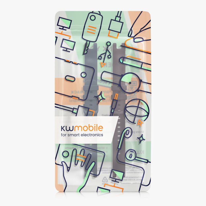 Laptop, Telefoane si Tablete - Wearables si gadgeturi - Wearables - Accesorii wearables - Set 2 curele pentru smartwatch Kwmobile pentru Garmin Lily Sport, curea reglabila, silicon, albastru, mov - Infinity.ro