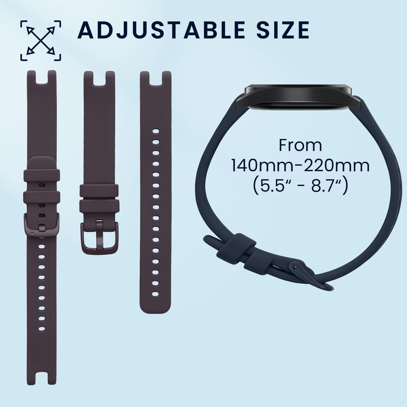 Laptop, Telefoane si Tablete - Wearables si gadgeturi - Wearables - Accesorii wearables - Set 2 curele pentru smartwatch Kwmobile pentru Garmin Lily Sport, curea reglabila, silicon, albastru, mov - Infinity.ro