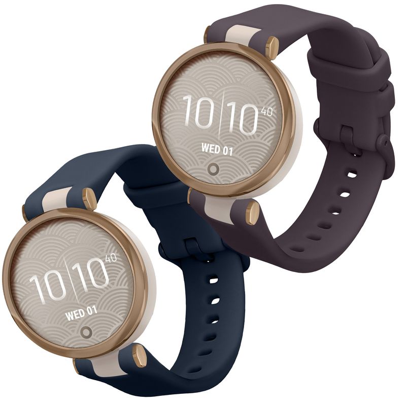 Laptop, Telefoane si Tablete - Wearables si gadgeturi - Wearables - Accesorii wearables - Set 2 curele pentru smartwatch Kwmobile pentru Garmin Lily Sport, curea reglabila, silicon, albastru, mov - Infinity.ro