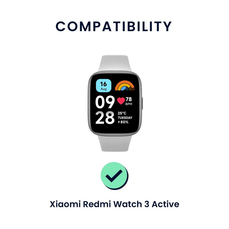 Laptop, Telefoane si Tablete - Wearables si gadgeturi - Wearables - Accesorii wearables - Set 2 curele pentru smartwatch Kwmobile pentru Xiaomi Redmi Watch 3 Active, curea reglabila, silicon, negru, verde - Infinity.ro
