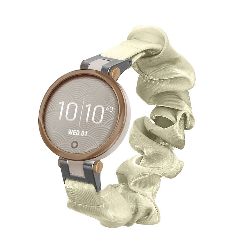 Laptop, Telefoane si Tablete - Wearables si gadgeturi - Wearables - Accesorii wearables - Curea pentru smartwatch Kwmobile pentru Garmin Lily Sport, material flexibil, bumbac, galben - Infinity.ro