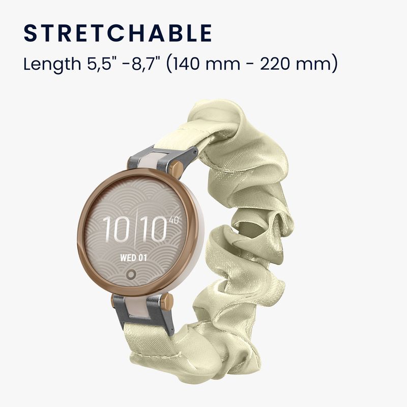 Laptop, Telefoane si Tablete - Wearables si gadgeturi - Wearables - Accesorii wearables - Curea pentru smartwatch Kwmobile pentru Garmin Lily Sport, material flexibil, bumbac, galben - Infinity.ro