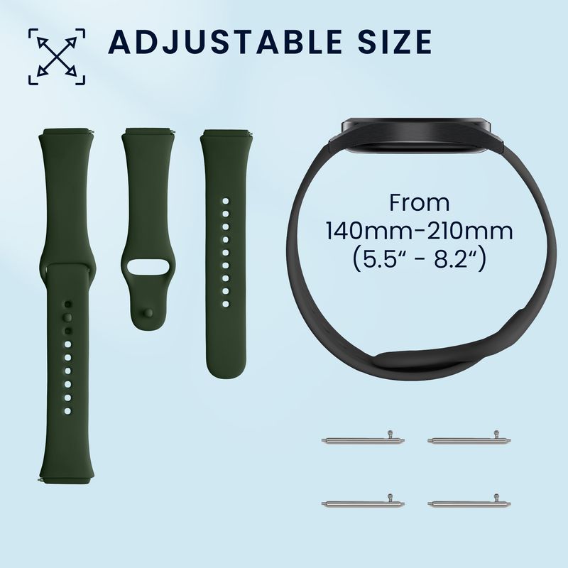 Laptop, Telefoane si Tablete - Wearables si gadgeturi - Wearables - Accesorii wearables - Set 2 curele pentru smartwatch Kwmobile pentru Xiaomi Redmi Watch 3 Active, curea reglabila, silicon, negru, verde - Infinity.ro