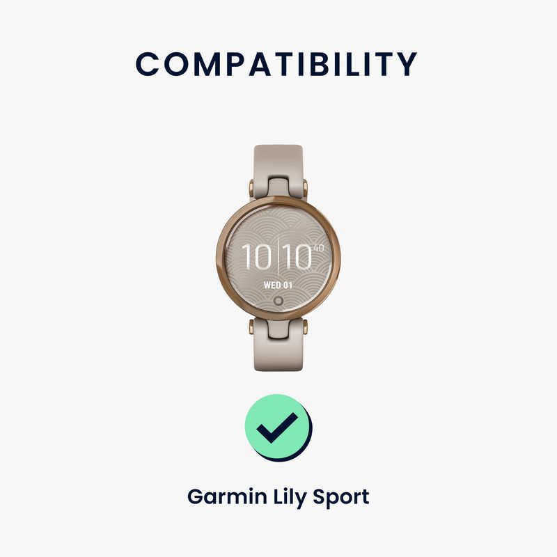 Laptop, Telefoane si Tablete - Wearables si gadgeturi - Wearables - Accesorii wearables - Curea pentru smartwatch Kwmobile pentru Garmin Lily Sport, material flexibil, bumbac, galben - Infinity.ro