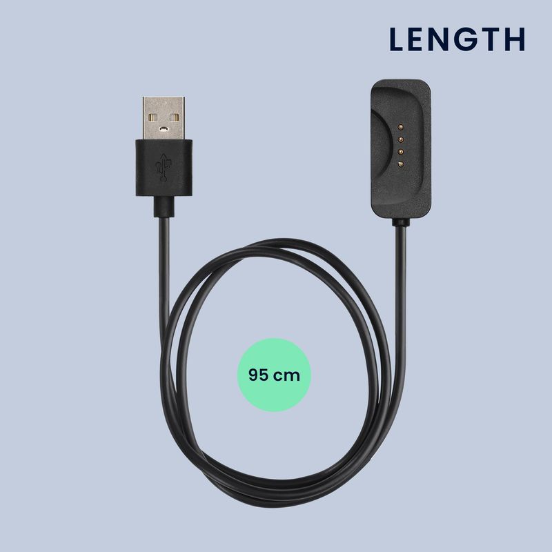 Laptop, Telefoane si Tablete - Wearables si gadgeturi - Wearables - Accesorii wearables - Cablu alimentare Kwmobile pentru OnePlus Watch 2, Watch 3, incarcare, plastic, negru - Infinity.ro