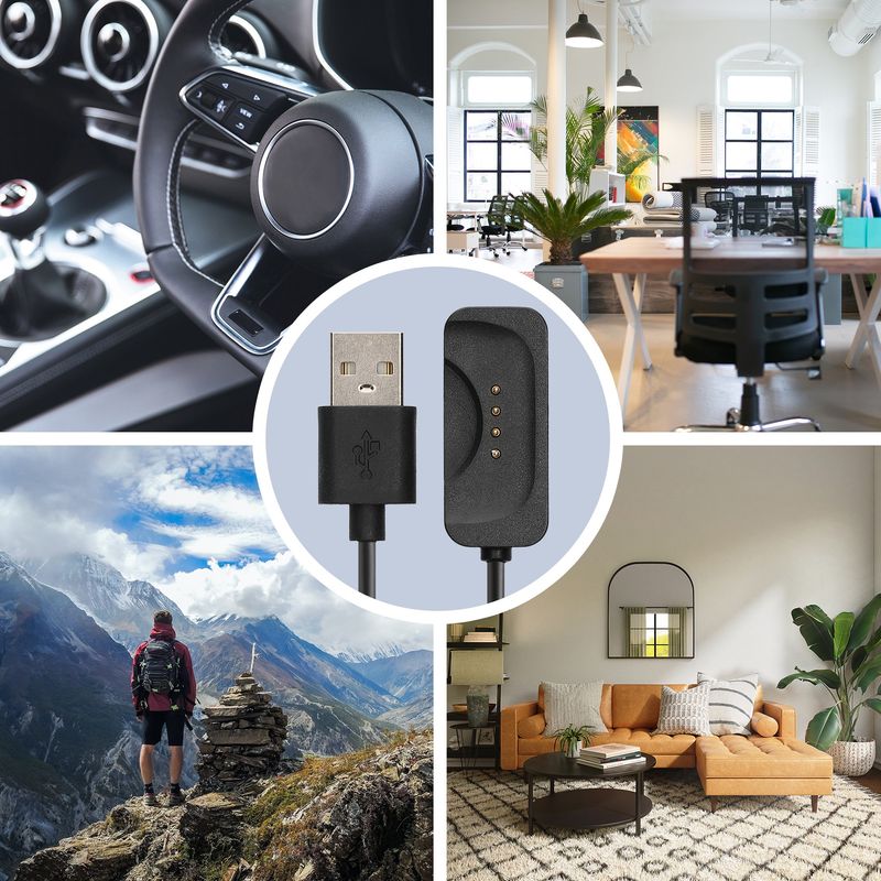 Laptop, Telefoane si Tablete - Wearables si gadgeturi - Wearables - Accesorii wearables - Cablu alimentare Kwmobile pentru OnePlus Watch 2, Watch 3, incarcare, plastic, negru - Infinity.ro