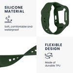 Laptop, Telefoane si Tablete - Wearables si gadgeturi - Wearables - Accesorii wearables - Curea pentru smartwatch Kwmobile pentru Xiaomi Redmi Watch 3 Active, Redmi Watch 3 Lite, curea reglabila, silicon, verde - Infinity.ro