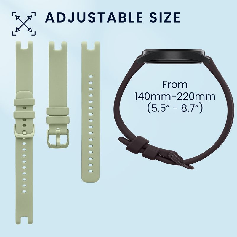 Laptop, Telefoane si Tablete - Wearables si gadgeturi - Wearables - Accesorii wearables - Set 2 curele pentru smartwatch Kwmobile pentru Garmin Lily Sport, curea reglabila, silicon, mov, verde - Infinity.ro