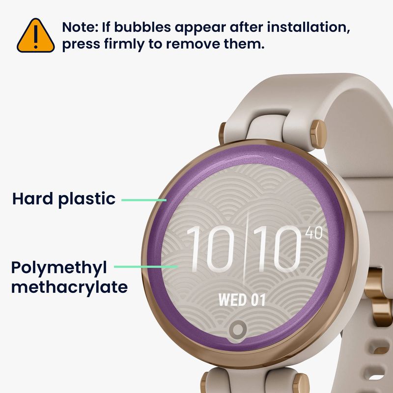 Laptop, Telefoane si Tablete - Wearables si gadgeturi - Wearables - Accesorii wearables - Set 2 folii de protectie pentru smartwatch Kwmobile pentru Garmin Lily Sport, anti-amprenta, PET, transparent - Infinity.ro