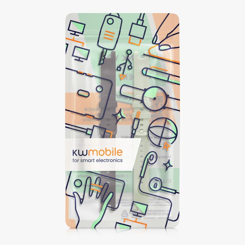 Laptop, Telefoane si Tablete - Wearables si gadgeturi - Wearables - Accesorii wearables - Set 2 curele pentru smartwatch Kwmobile pentru Garmin Lily Sport, curea reglabila, silicon, mov, verde - Infinity.ro