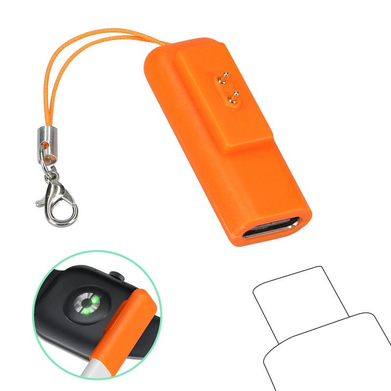 Laptop, Telefoane si Tablete - Wearables si gadgeturi - Wearables - Accesorii wearables - Adaptor Kwmobile pentru Xiaomi Redmi Watch 4, Redmi Watch 5, Smart Band 10, Smart Band 9, incarcare, plastic, portocaliu - Infinity.ro