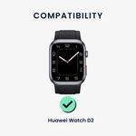 Laptop, Telefoane si Tablete - Wearables si gadgeturi - Wearables - Accesorii wearables - Curea pentru smartwatch Kwmobile pentru Huawei Watch D2, curea reglabila, silicon, negru, gri - Infinity.ro