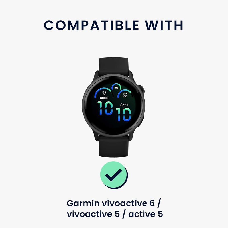 Laptop, Telefoane si Tablete - Wearables si gadgeturi - Wearables - Accesorii wearables - Curea pentru smartwatch Kwmobile pentru Garmin vivoactive 6, vivoactive 5, active 5, material flexibil, bumbac, roz - Infinity.ro