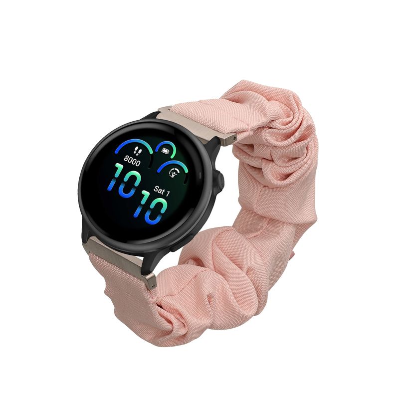 Laptop, Telefoane si Tablete - Wearables si gadgeturi - Wearables - Accesorii wearables - Curea pentru smartwatch Kwmobile pentru Garmin vivoactive 6, vivoactive 5, active 5, material flexibil, bumbac, roz - Infinity.ro