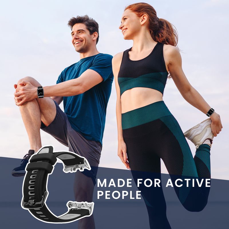 Laptop, Telefoane si Tablete - Wearables si gadgeturi - Wearables - Accesorii wearables - Curea pentru smartwatch Kwmobile pentru Huawei Watch D2, curea reglabila, silicon, negru, gri - Infinity.ro