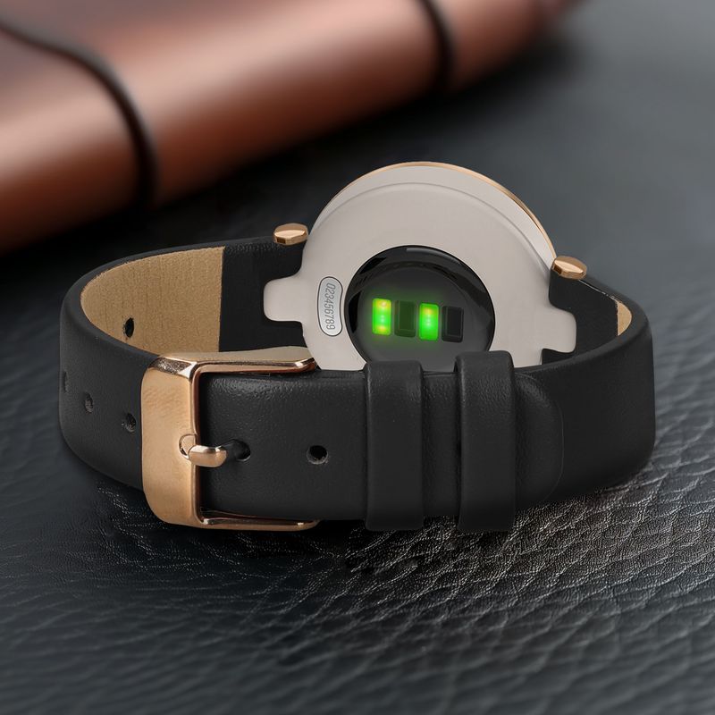 Laptop, Telefoane si Tablete - Wearables si gadgeturi - Wearables - Accesorii wearables - Curea pentru smartwatch Kwmobile pentru Garmin Lily Sport, curea reglabila, piele naturala, negru - Infinity.ro