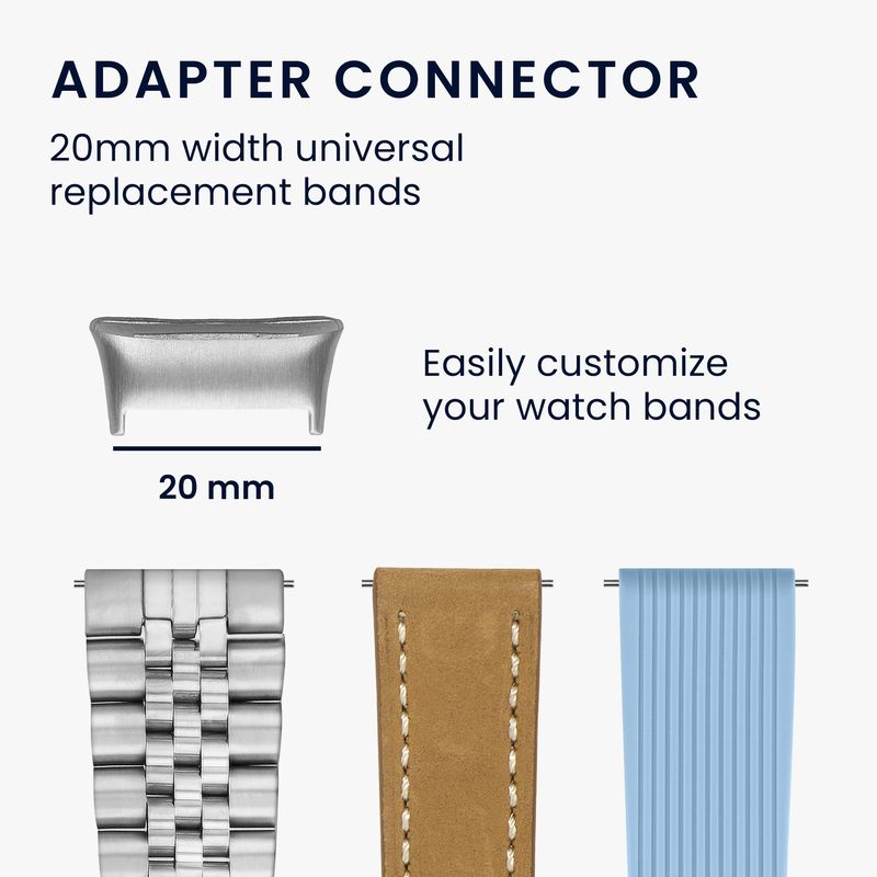 Laptop, Telefoane si Tablete - Wearables si gadgeturi - Wearables - Accesorii wearables - Set 4 adaptoare Kwmobile pentru Xiaomi Redmi Watch 3, montare rapida, otel inoxidabil, argintiu - Infinity.ro