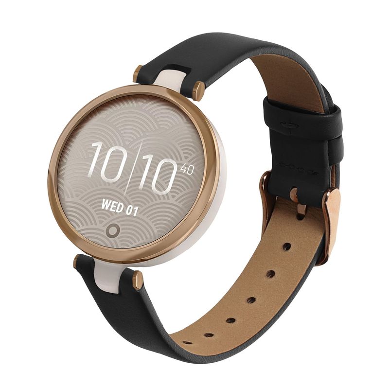 Laptop, Telefoane si Tablete - Wearables si gadgeturi - Wearables - Accesorii wearables - Curea pentru smartwatch Kwmobile pentru Garmin Lily Sport, curea reglabila, piele naturala, negru - Infinity.ro